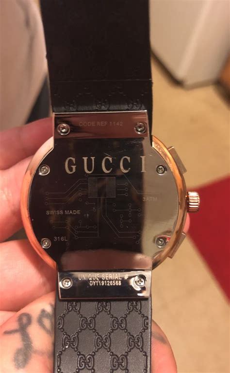 Gucci watch unique serial number: DY119126568. 